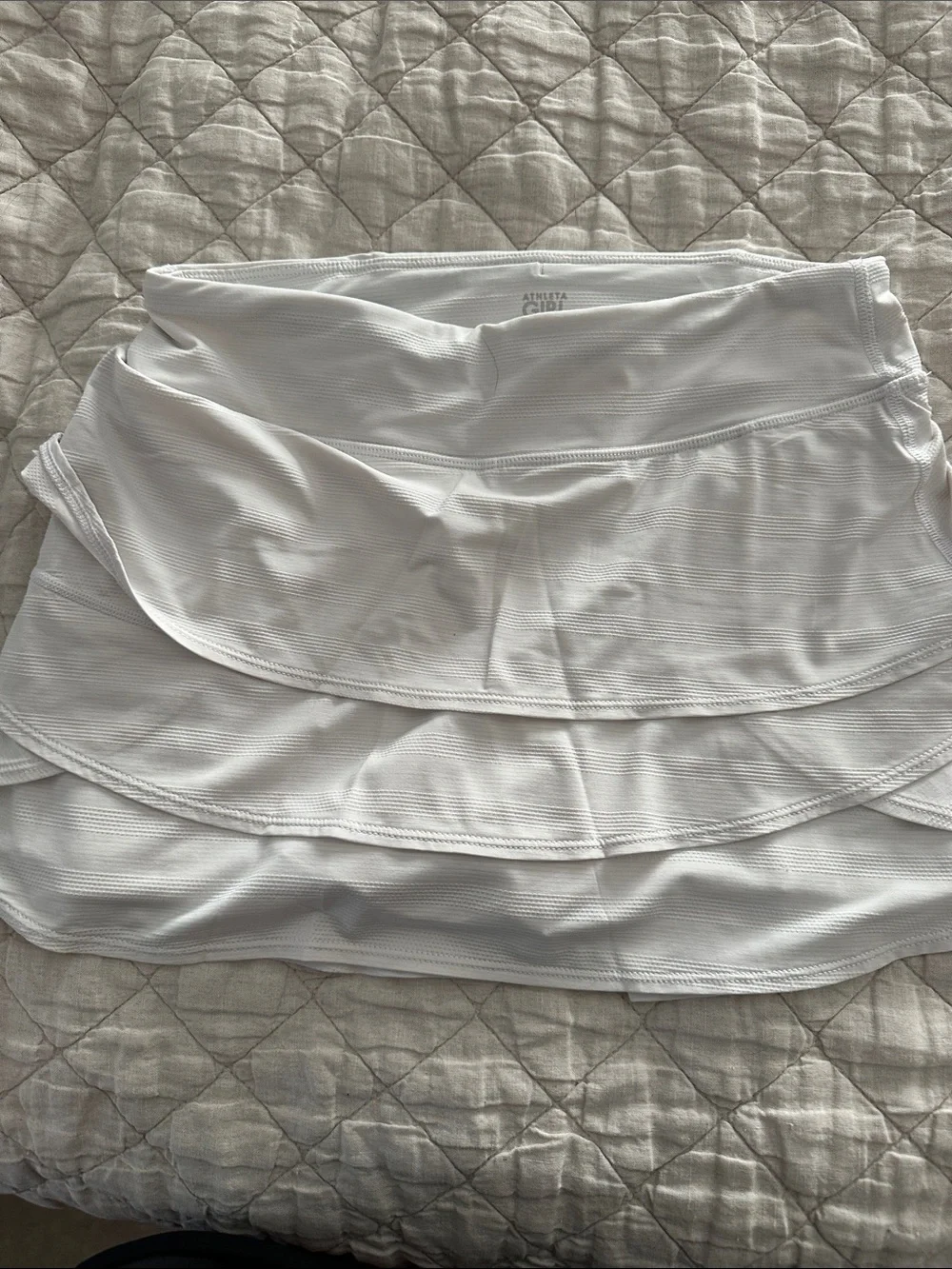 Athleta White Layered Athletic Skort